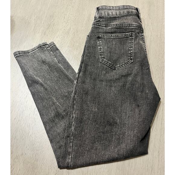 Petite High Waist Grey Skinny Jeans - Picture 5 of 5